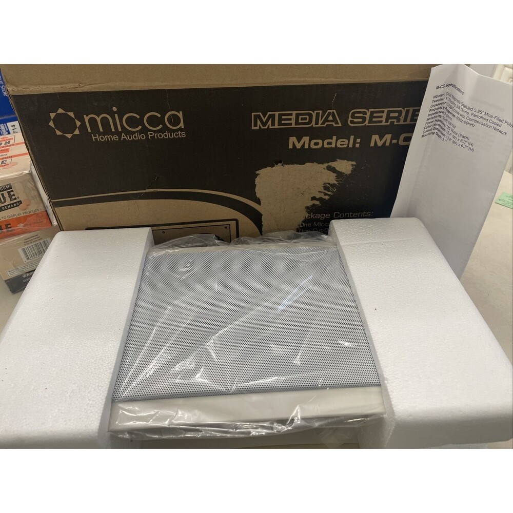 Micca M-CS Dual 5.25 Inch 2-Way MTM in-Wall Speaker with Pivoting 1" Silk Dome